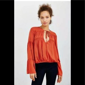 Kimichi and Blue Orange Crochet Blouse